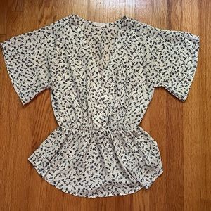 2 for 10 button front blouse with elastic waist